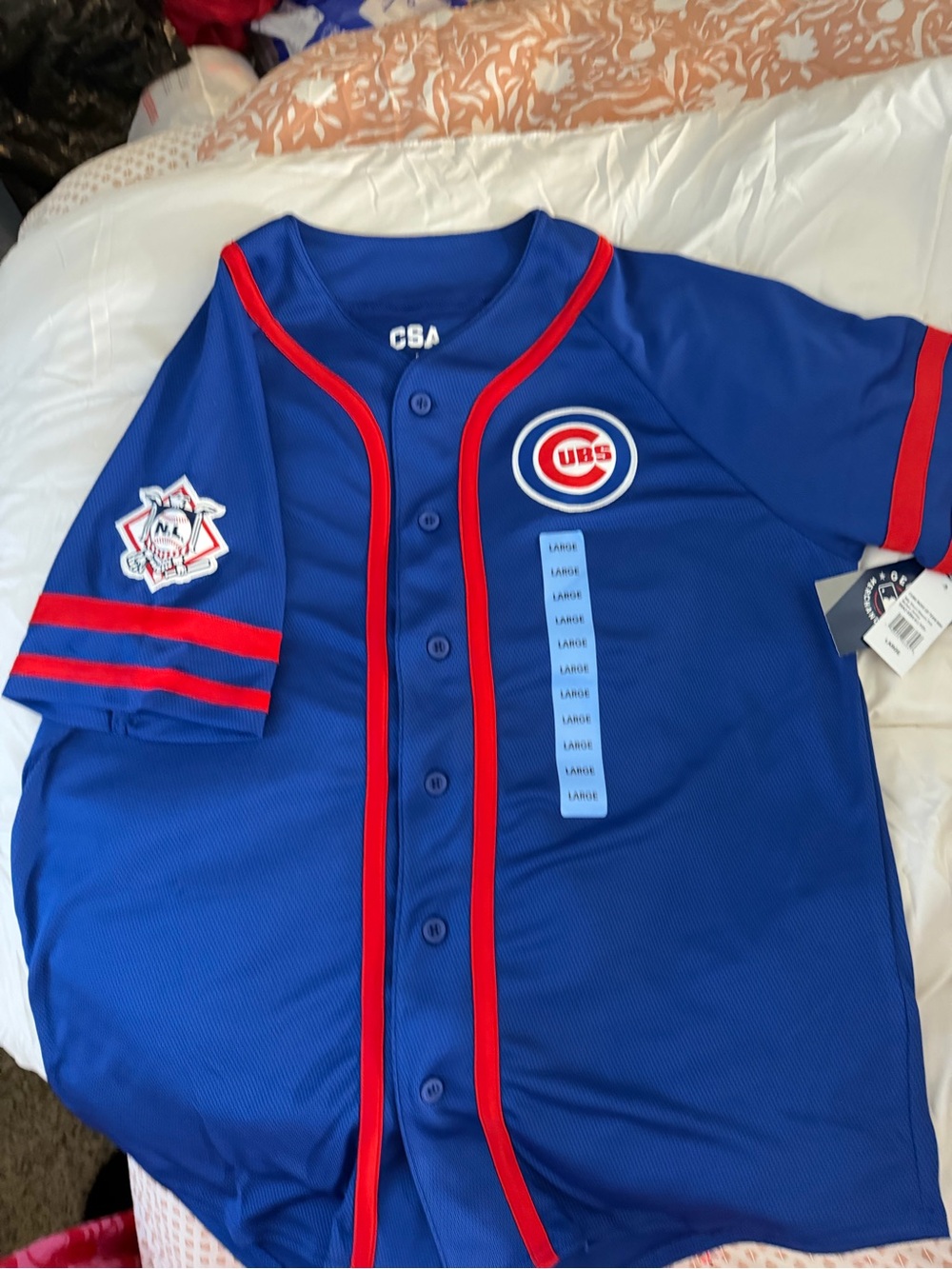 MLB Chicago Cubs Genuine Merchandise jersey Boys Medium Blue & Red NWT